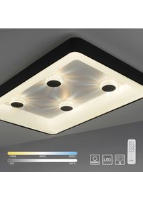 Just Light Deckenleuchte »VERTIGO« LED-Board 1 Stk. warmweiß - kaltweiß in schwarz, Größe Höhe: 10,5 cm