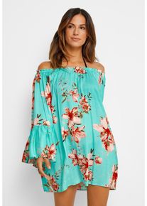 Strand Tunika aus Viskose, blau, Größe 56/58 (3XL), bonprix