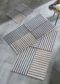 Badematte mit Streifen- Design, bunt, Größe 45x50 cm, mit Baumwolle, bonprix