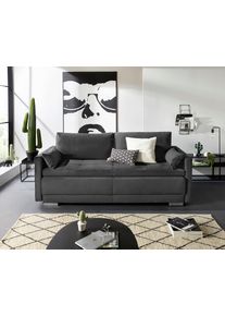 Inosign Slaapbank Berlin met boxspringopbouw, slaapfunctie & bedkist, bank met bedfunctie grijs, slaapbanken, Breedte ligoppervlak: 160 cm, Lengte