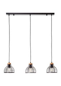 BRILLIANT LEUCHTEN Hanglamp AVIA hoogte verstelbaar - dimbaar - 120 cm hoogte x 100 cm breedte - e27 fitting (1 stuk) hanglampen bruin