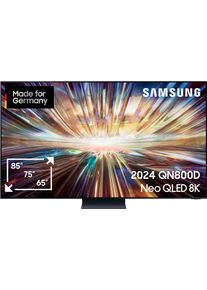 Samsung QLED mini led-tv, 214 cm / 85", 8K (Ultra HD), Smart TV, Neural Quantum 8K AI Gen2 processor, tot 165Hz, AI upscaling, KI TV led tv's zwart