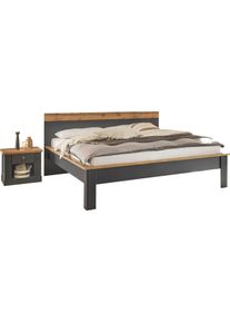 Home Affaire Slaapkamerserie Westminster Bed ligoppervlak 180x200 cm en 2 nachtkastjes garderobekasten grijs