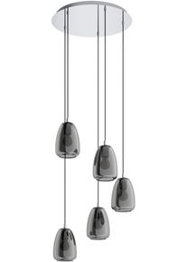 Eglo Hanglamp ALOBRASE chroom / ø54 x h150 cm / hanglamp / eettafellamp / keuken hanglampen grijs
