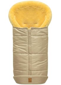 Heitmann Felle Voetenzak Eisbärchen - Lamsvacht wintervoetsak - Premium kwaliteit met echte lamsvacht, voor kinderwagen & buggy, 6 gordelsleuven,