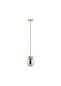 Paulmann Hanglamp Neordic Linja max. 1x20W Rookglas/Geborsteld messing 230V (1 stuk) hanglampen grijs