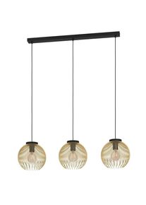 Eglo Hanglamp VENEZUELA hanglamp, eettafellamp, metaal, zwart, goud, E27 Eettafellamp, hanglamp, draadscherm, 1lamps, 110x93,5x23,5xcm (1 stuk)