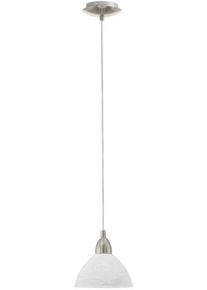 Eglo Hanglamp Brenda Hanglamp, eetkamerlamp, glas in albast wit, klassieke look (1 stuk) hanglampen zilver(kleur)