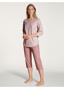 Calida Capripyjama Lovely Night met modern fit (2-delig) dames huispakken maat XS (36/38) roze