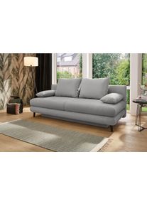 Jockenhöfer Jockenhöfer Gruppe Slaapbank Per, met gastenbedfunctie, inclusief 4 kussens grijs, slaapbanken, Breedte ligoppervlak: 141 cm, Lengte ligoppervlak: 200