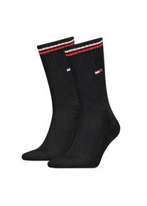 Tommy Hilfiger Sokken TH UNI TJ SOCK 2P ICONIC Versterkte hiel en teen voor extra duurzaamheid (2 paar) jongens sokken maat 39-42 zwart