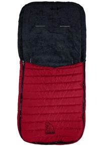 Heitmann Felle Voetenzak IJsbeertjes - gewatteerde voetenzak bij fris weer, ideaal voor kinderwagen & buggy, wasbaar dames pantoffels rood