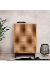WOODMAN Kast in scandinavisch design, met bijzondere print, fsc dressoirs beige