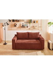 Jockenhöfer Jockenhöfer Gruppe Slaapbank Ron Ruimtebesparende bank met slaapfunctie, binnenveringsinterieur rood, slaapbanken, Breedte ligoppervlak: 82 cm, Lengte