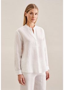 Seidensticker Klassieke blouse Zwarte roos Tunika garenverver dames blouses maat S (36) wit