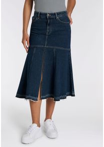 HUGO Blue Jeans rok Gidya Mid Rise, met volants en split dames spijkerrokken maat M (38) blauw