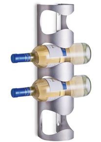 zeller Present Flessenrek voor 4 flessen wijnrekken zilver(kleur)