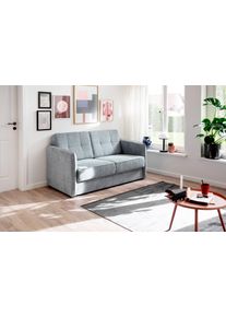 Inosign Slaapbank Milano twee afzonderlijk uittrekbare ligfuncties blauw, slaapbanken, Breedte ligoppervlak: 130 cm