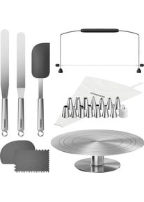 Kenwood Spuitzak Taartdecoratieset KWSD100 Decoratieset 23-delig voor taarten en gebak (set, 23-delig) bakaccessoires maat -