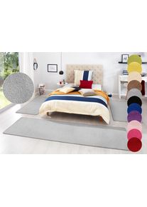 Hanse Home Set slaapkamerkleedjes Fancy Unikleur, slaapkamerkleed, 3-delige loperset voor de slaapkamer bedvloerkleden maat 92 grijs