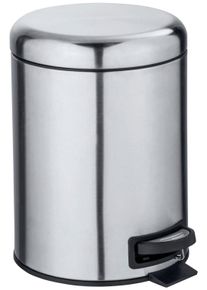 Wenko Tissue-emmer Leman 5 liter, bxdxh: 21x28x24 cm pedaalemmers zilver(kleur)