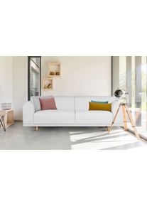 Andas 3-zitsbank Maroon in een scandinavisch design, met losse kussens beige, 3-zitsbanken, 236 cm