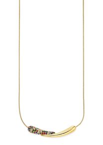 Firetti Ketting met hanger Sieraad, Cadeau, Edelstaalketting geelgoudkleurig dames kettingen multicolor