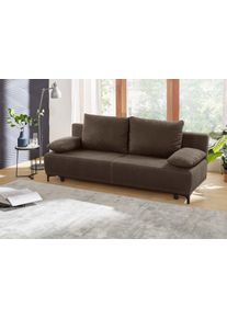 Jockenhöfer Jockenhöfer Gruppe Slaapbank Luigi praktische slaapfunctie, opbergvak/bedlade, vrij plaatsbaar bruin, slaapbanken, Breedte ligoppervlak: 120 cm,
