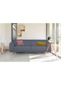 Andas 3-zitsbank Maroon in een scandinavisch design, met losse kussens blauw, 3-zitsbanken, 236 cm