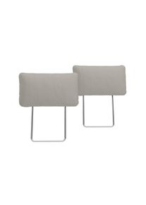Places of Style Hoofdsteun Costello, B: 48 cm Set: 2 stuks, passend bij de serie (2 stuks) grijs, toebehoren voor banken, 48 cm