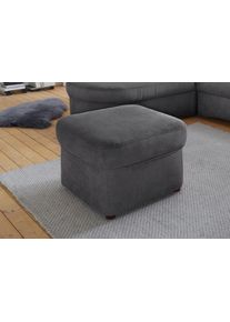 DOMO collection Hocker Sarafina hockers maat Luxe-microvezel grijs