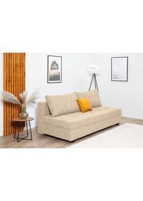 Collection AB Slaapbank DARIA inclusief slaapfunctie en bedlade Slaapbank, bedfunctie, bedlade, inclusief rugkussens, veerkern beige, slaapbanken,