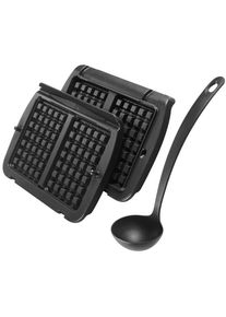 Tefal Wafelplaten XA7248 OptiGrill voor optigrill+ en elite modellen, inclusief opscheplepel (3-delig) wafelijzers zwart