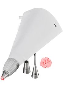 Gefu Spuitzak DECORE SET decoreren van taarten (set, 5-delig) bakaccessoires wit