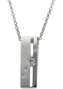 Firetti Ketting met hanger Sieraad cadeau halssieraad halsketting ketting mat glans dames kettingen zilver(kleur)