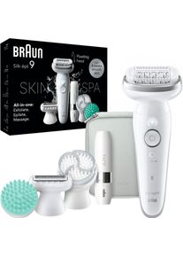 Braun Epilator Silk-épil SkinSpa 9 9-381 Volledig beautyset met mini scheerapparaat voor het gezicht epileerapparaten zilver(kleur)