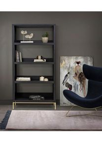 WOODMAN Boekenkast Pimlico in scandinavisch design, met veel opbergruimte, fsc-gecertificeerd boekenkasten zwart