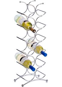 zeller Present Flessenrek decoratieve flessenrek wijnrekken zilver(kleur)
