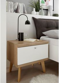 Andas Nachtkastje MERLE in scandinavisch ontwerp, van fsc-gecertificeerd houtmateriaal nachtkastjes bruin
