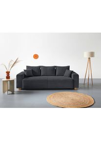 Collection AB Slaapbank Yves, ligoppervlak (B/T): 142/194 cm incl. bedfunctie, bedlade, binnenvering & sierkussens grijs, slaapbanken, Breedte