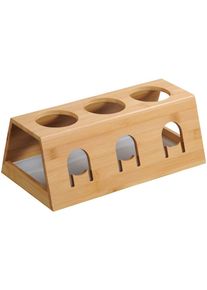 KESPER for kitchen & home KESPER for kitchen & home Flessenhouder met afvoerschotel, voor 3 flessen, van fsc-gecertificeerd bamboe wijnrekken beige