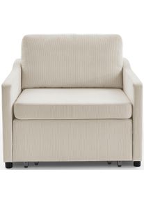 ATLANTIC HOME COLLECTION XXL-fauteuil Anella met cordbekleding, met slaapfunctie, vrij plaatsbaar beige, slaapbanken, 93 cm