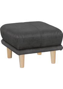 Trendmanufaktur Voetenbankje Cecilia hockers maat Microvezel vintage grijs