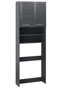 Welltime Kast voor wasmachine Avena Wasmachine opbouw - plaats voor wasmachines tot 60 cm breed ombouwkasten grijs