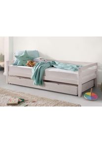 Lüttenhütt Lüttenhütt Slaapbank Alpi met lade van grenenhout, totale breedte 103 cm, kinderbed (1 stuk) bedden maat 34 wit