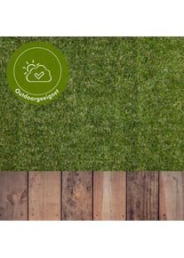 ANDIAMO Kunstgras Gazontapijt Jever natuurlijke uitstraling, met drainagefunctie, voor balkon, terras & tuin (1 stuk) buitenkleden groen