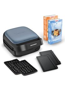 Tefal 2-in-1-sandwichmaker SW8674 Snack Collection Antiaanbaklaag, verwisselbare plaatsets, incl. receptenboek tosti apparaten zwart