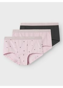 name it Hipster NKFHIPSTER 3P WINSOME HEARTS NOOS (set, 3 stuks) meisjes onderbroeken maat 158 (164) paars
