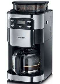 Severin Koffiezetapparaat met bonenmaler KA 4810, 1 l, Maalgraad en koffiehoeveelheid individueel instelbaar filter koffiezetapparaten zilver(kleur)