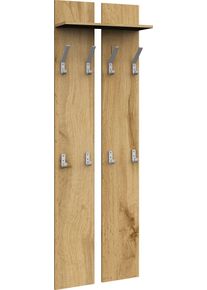 borchardt Möbel borchardt Möbel Kapstokpaneel Finn met 8 haken kapstokken bruin